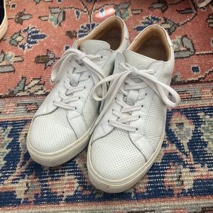 Greats White Perforated Royale Leather Sneaker US8 EU38 GUC